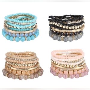 Sailimue beaded bracelets set of 8
